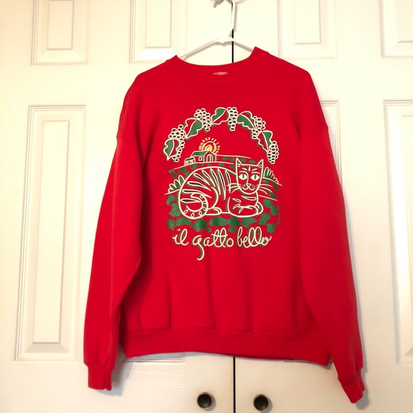Other - Vintage “il gatto bello”  Graphic Sweatshirt XL